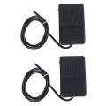 2X AC 250V 10A SPDT NO NC Antislip Plastic Momentary Foot Pedal Switch Black. 