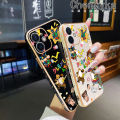 Chenyyka For Infinix Smart 4 Smart 4C Case Cartoon Crayon Shin-chan New Luxury Plating Phone Cases Square Edge Pattern Design Plated Shell Camera Lens Protection Shockproof Cover. 