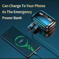 High Quality M10 - F9 Pro Universal Wireless Earbuds Bluetooth 5.1 Power Bank Charging Box in Ear Earphones True Stereo Sports Headphones Waterproof Headsets Microphone Premium Deep Bass Sound V5.1 Headphones LED Display Wireless Earphones. 