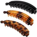 Premium Plastic Banana Clips for Hair - Strong Hold Ponytail Maker (1-6 Pack). 
