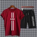 New Arrival 2pc nasa printed summer shorts tracksuit for men and boys. 