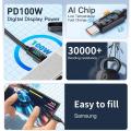 Essager PD 100W USB Type C To Type C Cable To USB C 7A Fast Charging Charger Wire Cord for OPPO Realme Huawei Poco Samsung Display Data Cable. 