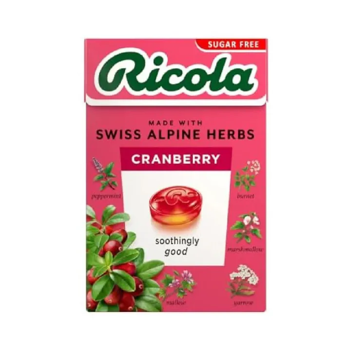 RICOLA CANDY TASTY CRANBERRY SUGAR FREE 45 GM (𝐢𝐦𝐩𝐨𝐫𝐭𝐞𝐝 & 𝐨𝐫𝐢𝐠𝐧𝐚𝐥 ...