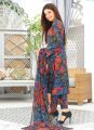 lawn suit 3 piece branded premium quality , printed shirt , printed trouser with printed chiffon dupatta. 