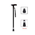 Old man stick with torch light intelligent wood color  Hiking Walking stick Trekking Poles. 
