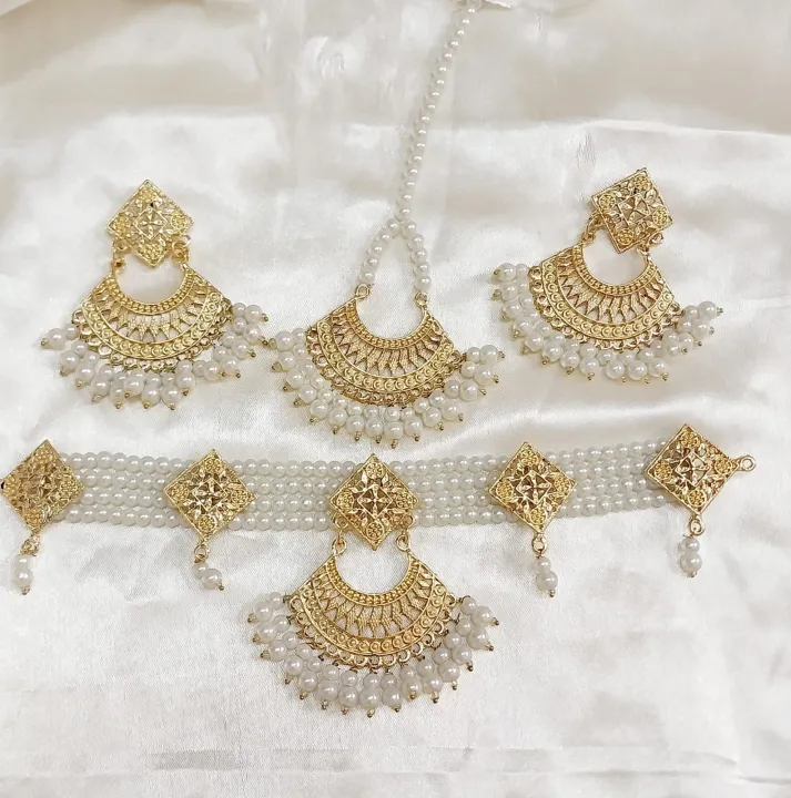 JEWELLER%20New%20Jewelry%20Set%20For%20Woman%20Pearl%20Golden%20Necklace%20Earring%20Jhumka%20Set%20For%20Woman%20Girl%20-%20Image%202
