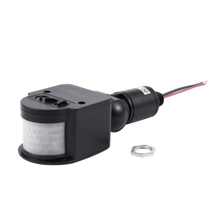 Outdoor 12V DC Automatic Infrared Sensor Switch for LED Light,Black