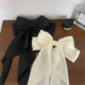 Elegant Bow Ribbon Hair Clip Fashion Solid Satin Spring Clip Hair Pin Headband. 