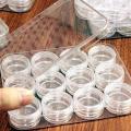 Migeet Empty Contact Box Container Storage Lenses 12 Grids Transparent Clear Case Compartment Holder. 