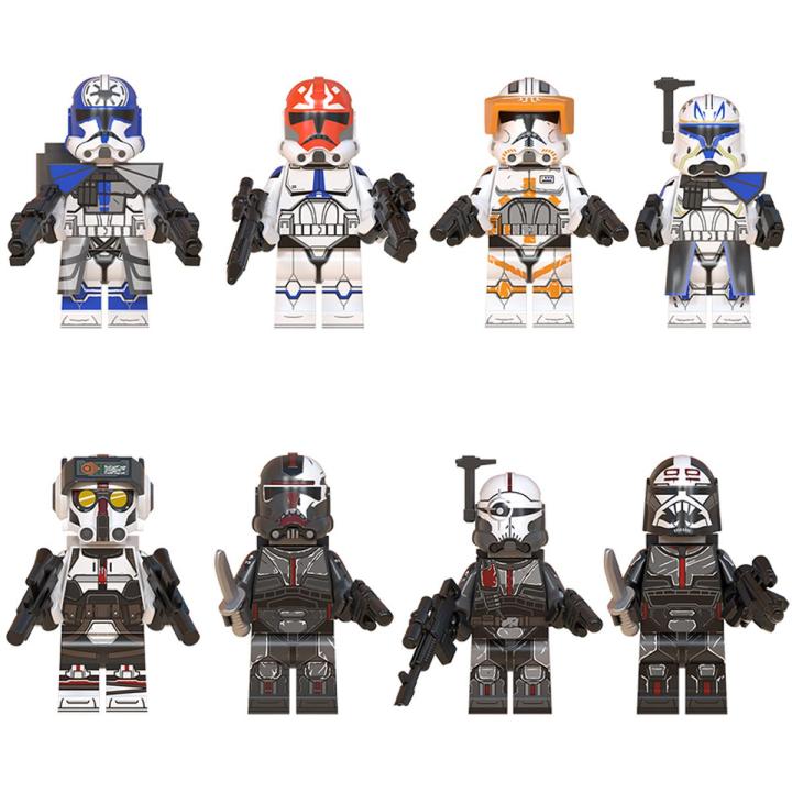 8pcs Building Blocks Minifigure Clone AhsokaTroopers Mini Toy Figure WM6095-Angelia