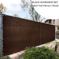 Black color Sun shade net ,high quality, with loops & rings on every 3 feet distance on all sides and all sides double stitched with cotton nawar.. 
