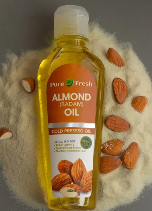 Pure O Fresh Almond Badam Oil - Cold Pressed, Moisturizing & Nourishing ...