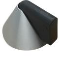DOOR STOPPER CONE SHAPED SILVER. 