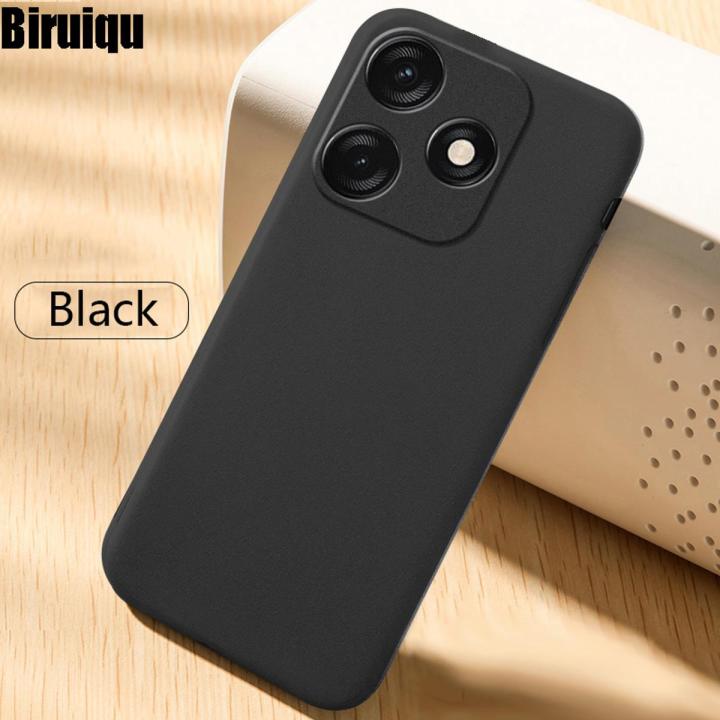 Biruiqu For Tecno Spark 10C Shockproof Anti Slip Soft TPU Sandstone Matte Back Case Cover