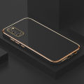 ZeroQiQi for Samsung Galaxy S20 Back Cover Luxury 6D Plating Case Side Pattern Soft Silicone Square Phone Cases + Free Lanyard. 