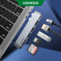 UGREEN Multifunction Adapter USB C Hub Dual Type C to USB 3.0 Splitter HDMI Adapter for MacBook Pro USB 3.0 USB Type C to 4K HDMI, Thunderbolt 3 100W Power Delivery, 3 USB 3.0 Port Station for MacBook Air 2024, MacBook Pro 2024. 