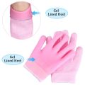 Moisturizing Gel Socks Gloves Set Hands Feet Skin Whitening Care Beauty Spa Treatment Hydrating Cool Soft Cotton Heel Booties Socks for Dry Hard Cracked Skin. 