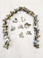 15pcs Natural Flat Butterfly Black or Beige border Mother of Pearl Abalone Sea Shell Beads for Crafting - DIY Crafting Elegant Jewelry Making Supplies. 