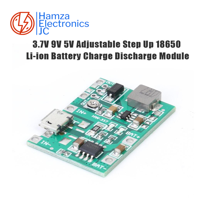TP4056 Lithium Ion Battery Charger With DC To DC Step Up Boost Converter Module