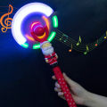 Flashing Windmill Handheld Santa Appearance Spinning Windmill LED Light Up Toy. 