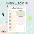 School Planner A4 Size Laminate with board marker Organize Class Schedule. 