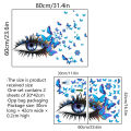 Wall Decal Glossy Vivid DIY Girl Eye-Shaped Butterfly Stickers. 