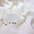 Uilz Cz Mirco Pave Drop Flowers And Stars Charm Choker Necklace With Rose Gold Color Filled Women Wedding. 