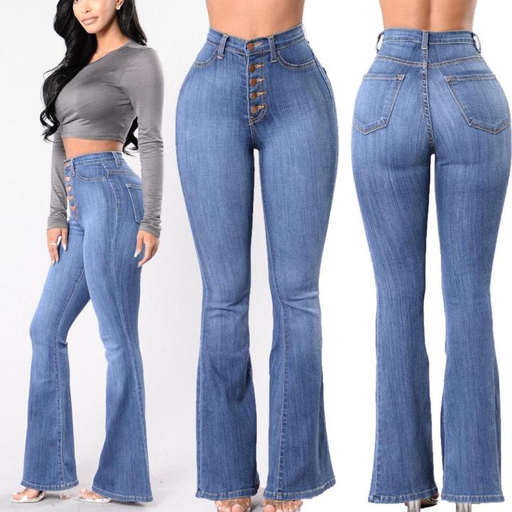 OIMG%20Womens%20Vintage%20High%20Waist%20Flared%20Bell%20Bottom%20Jeans%20Trendy%20Light%20Denim%20Pants%20-%20Image%205