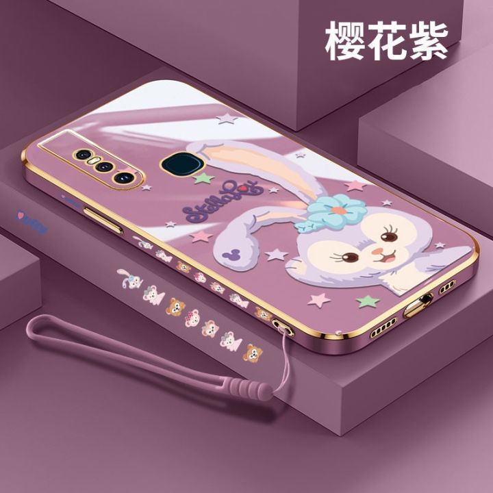 Casing for Vivo V15 Vivo 1819 Phone case new design stellalou electroplating soft shell straight edge non-slip dirt-resistant with free lanyard