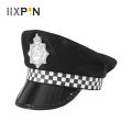 Children Police Cap for Police Party Cosplay Hat Halloween Carnival Christmas Plaid Badge Navy Captain Hat. 