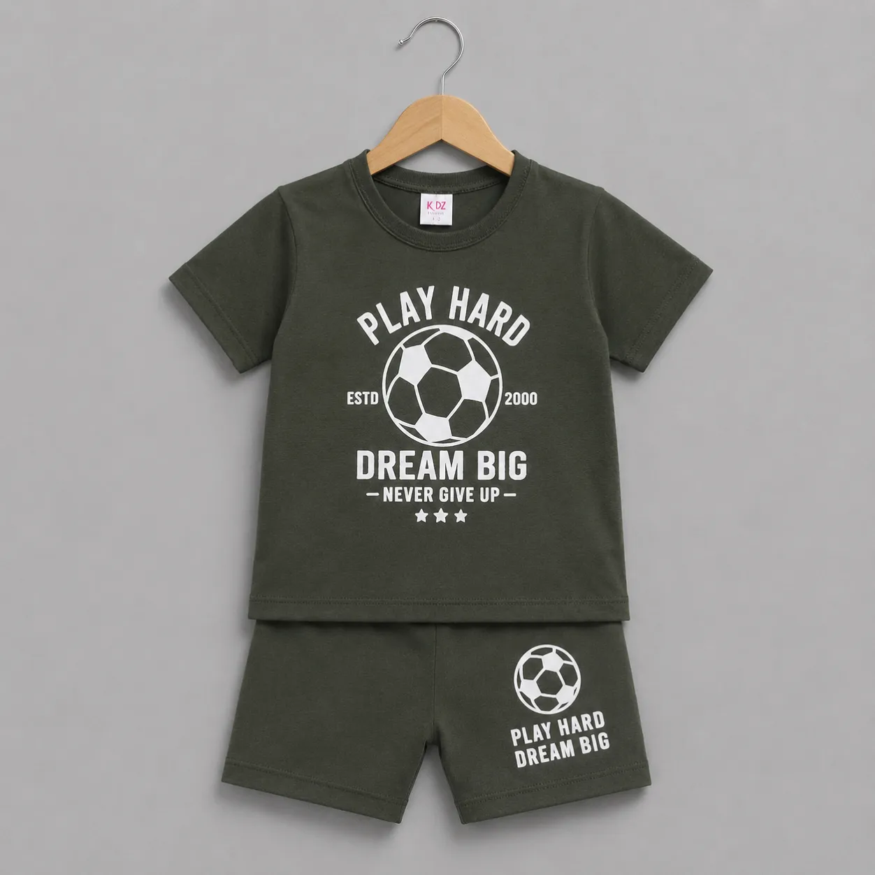 Football Graphic Kids Summer Outfit