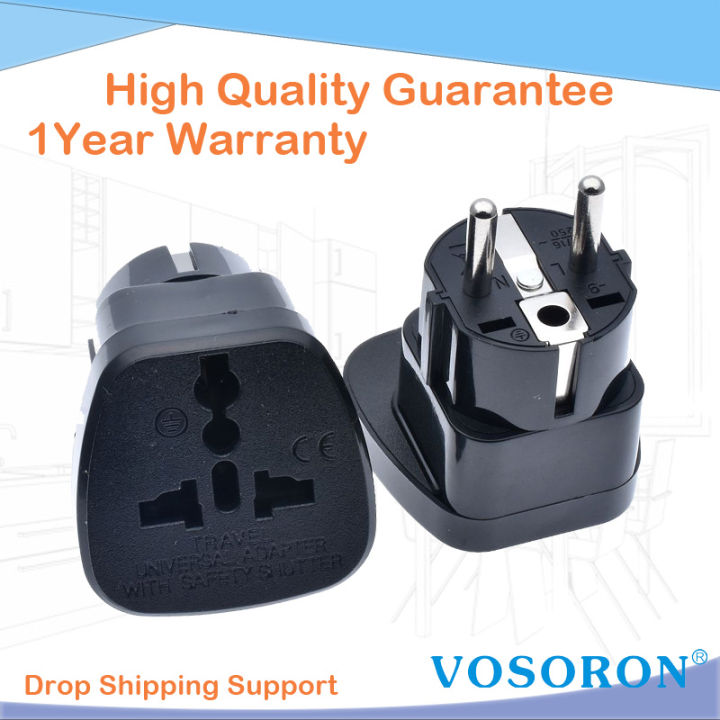 Eu German Conversion Plug Indonesia Travel Adapter Type F Uk Au Socket To Kr 4.8mm Converter