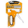 Ingco ORIGINAL Heavy Duty 3 Way Staple with 600 pins- 200 Pcs narrow Pins 200 Pcs U- shape pin 200 Pcs Brad Nail with FREE Metal Adjustable Wrench Key Chain Creative Simulation Wrench Car Small Gift Key.. 