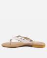 White Faux Leather Starfish V-Strap For Women - STA-02. 