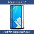 Realme C2 Full Black 9D/5D/10D/11D/6D Tempered Glass Screen Protector Edge to Edge Full Glue Premium Quality Film For Realme C2. 