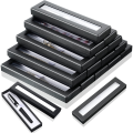 16 PCS Empty Pen Gift Box Cardboard Case Black with Clear Window for Jewelry Pencil Ballpoint Fountain Pen Display. 