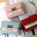 Women Wallet Small Cat Ear Wallet Cute Mini Wallet Unique Design Purse Ladies Contrasting Metal Buckle Wallet. 