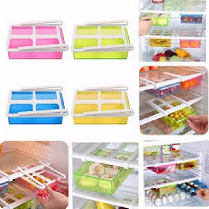Storage Rack Fridge Freezer Food Storage Shelf Rack Kitchen Organizer - ( EI )