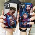 Arcane jinx Phone Case For iPhone 13 12 11 Mini Pro XR XS Max 7 8 Plus X Matte transparent Back Cover. 