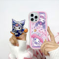 BILI for Infinix Zero 20 Back Cover With Free Ring Holder Cute Kuromi Soft Transparent Colorful Wavy Phone Cases. 