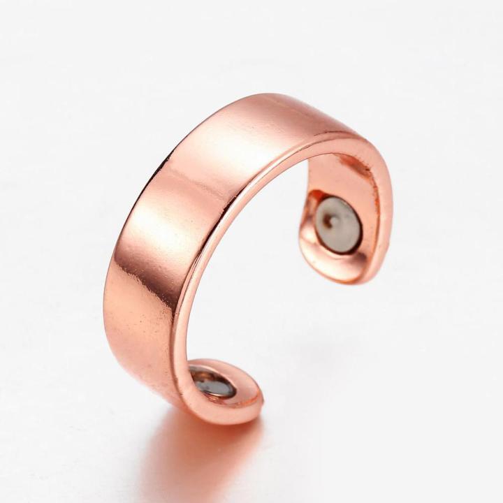 Unisex Fashion Copper Magnetic Healthy Band Open Ended Ring Finger Jewelry Gift