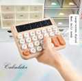 Desktop financial accounting calculator, 12-bit color keyboard, large screen calculator, modern calculator. 