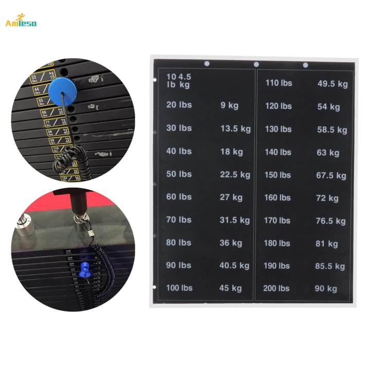 Weight Stack Labels 4.5kg to 90kg Weight Tags Self Adhesive Weight Stickers