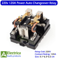 JQX-62F-2Z 120A 220V AC Pure Copper Power Relay for Heavy-Duty Applications Automatic Changeover 8 Pin DPDT Transparent Shell 120A 12V DC Relay by Electrica. 