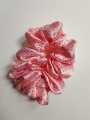 Printed Silk Scrunchies for Women, High-Quality Stretchy Hair Accessories, Multicolor (1 Pack). 