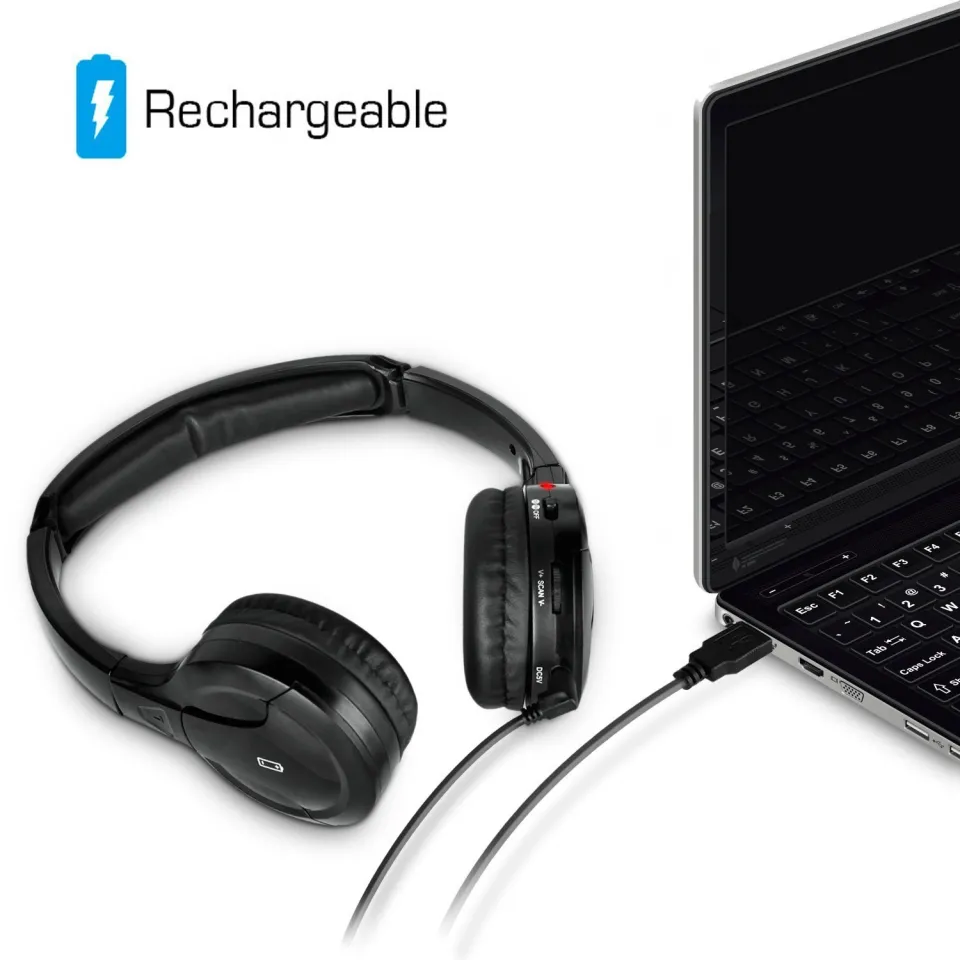 Wireless Over-ear TV Headphones Jelly Comb Wireless RF Stereo