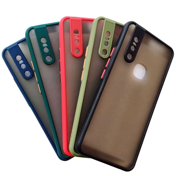 For vivo V15 Case Protection Shockproof Vivo v15 Phone Case VIVO 1819 Matte Back Cover hard protection Skin Feel Cases Covers