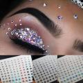 Festival Face Jewels Crystal Body Stickers Face Strass Glitter Rhinestones Face Sticker For Festival Party Dress UP. 