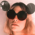 Ins Classic Fashion Chic Popular Cute Funny Oval Steampunk Lady Gaga Flip Sunglasses Women Round Sexy Party Mouse Sun Glasses. 