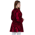 Stylish Maroon Velvet Top for Girls - Luxe Velvet Top For Young Women - Girlz Plain Maroon Velvet Top for Winter - Winter Maroon Casual Shirt for Women. 